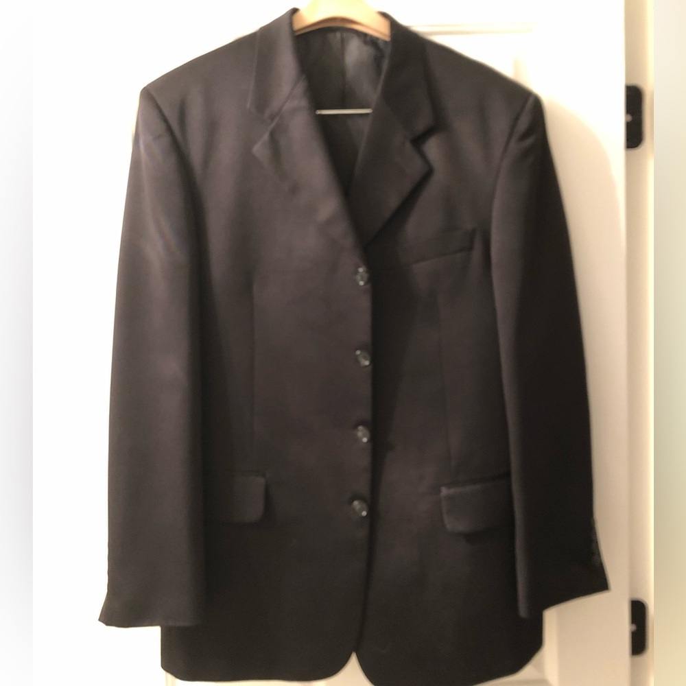 Men’s Black Vanetti suit size 40 regular jacket 33 regular pant